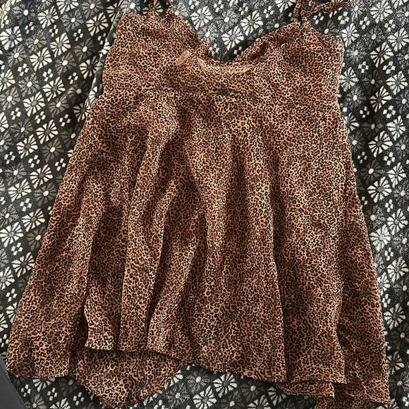 90s Victoria Secret cheetah Polyester Dress - Picture 7 of 7